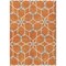 Edge Collections - 5' x 8' - Orange - Geometric Indoor Outdoor Area Rug - 1 Piece